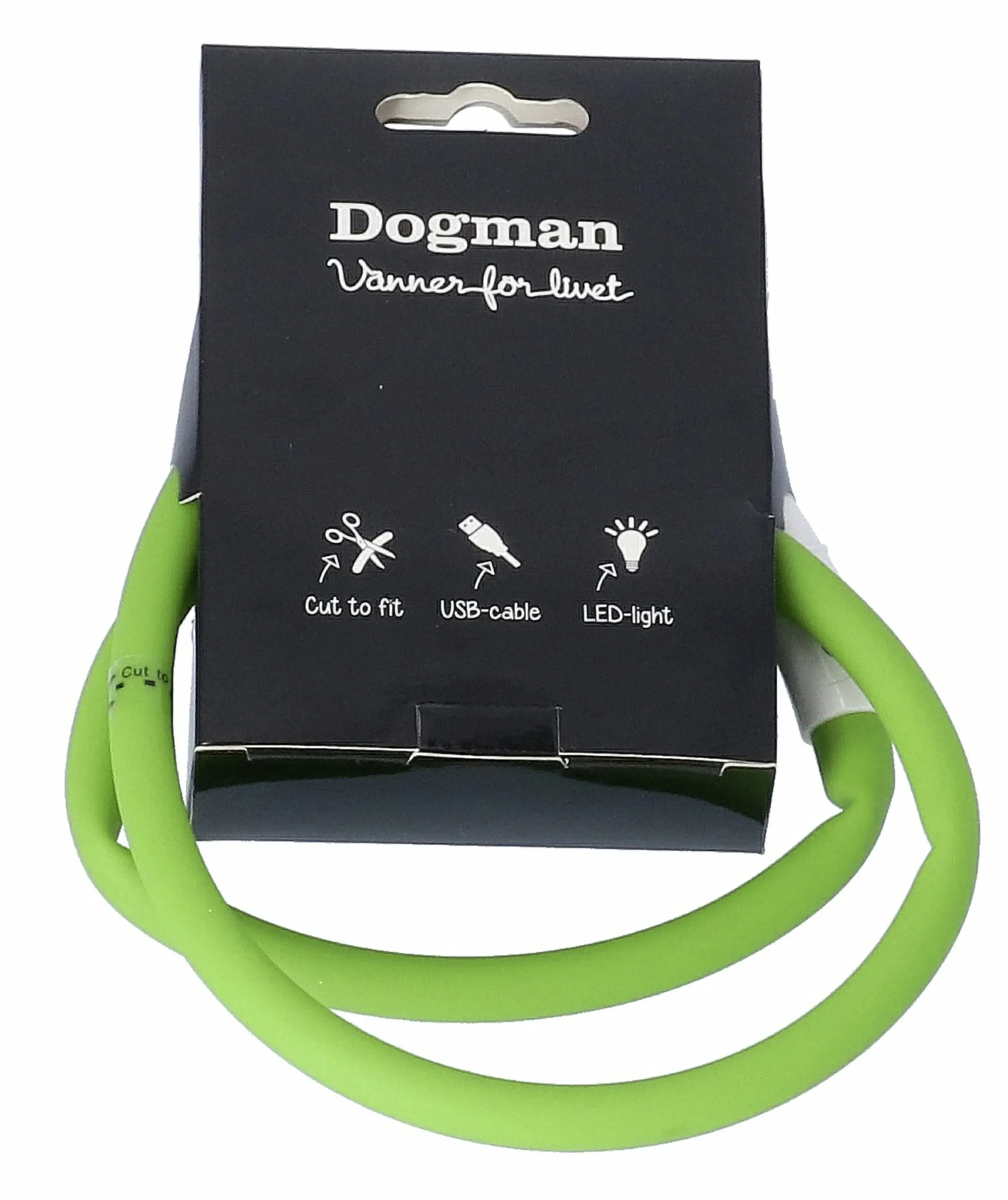 Blinkhalsband LED Grön Onesize 20-65cm>Dogman Clearance