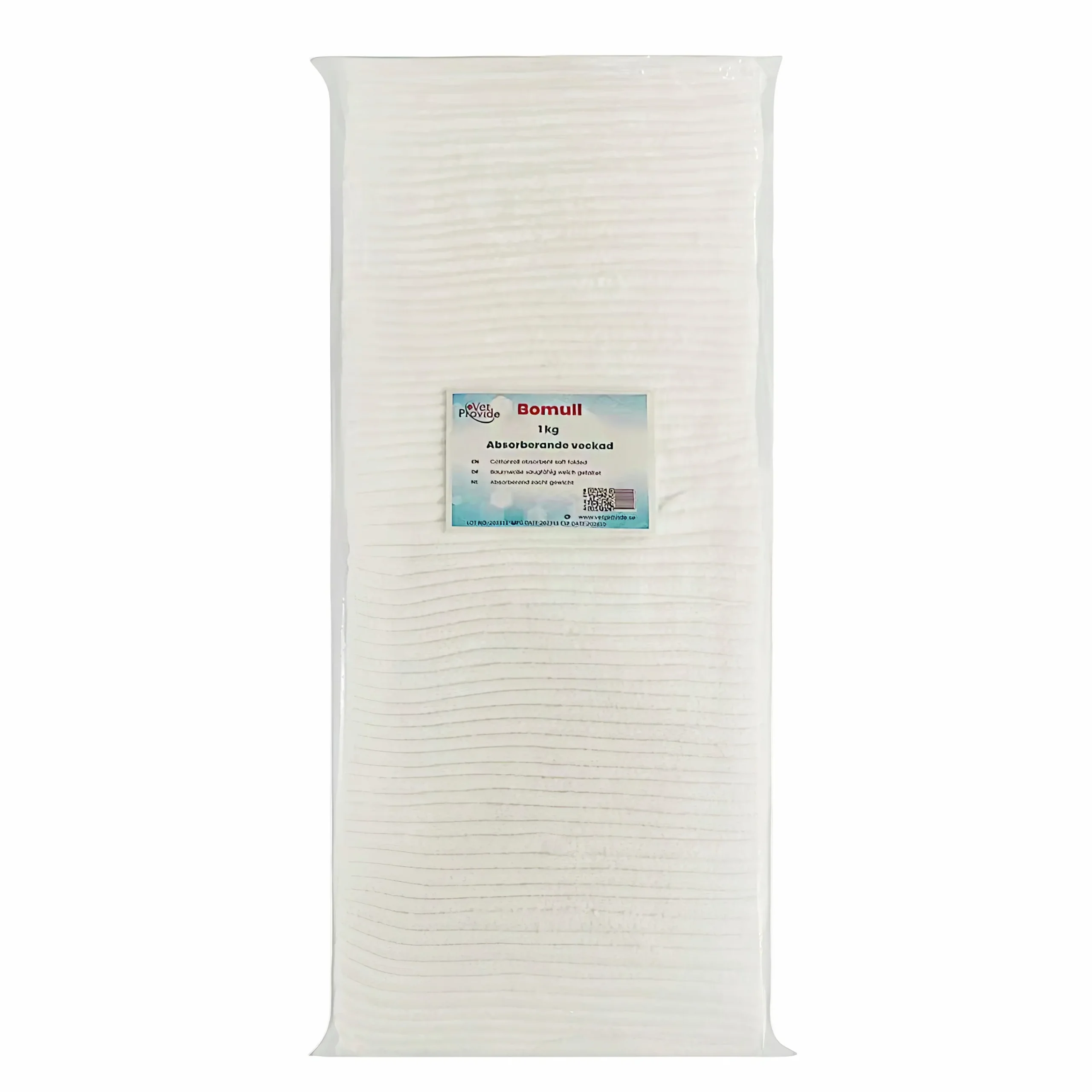 Bomull Veckad Vit 1kg>VetProvide New