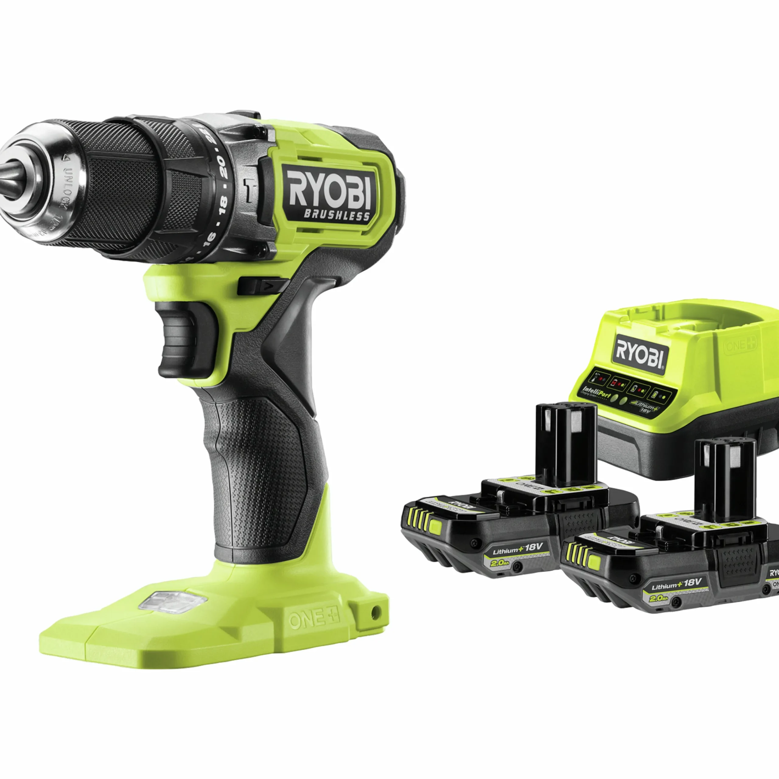 Borrskruvdragare med slag ONE+ RPD18BL1-2C20S Kit 18V>Ryobi Outlet