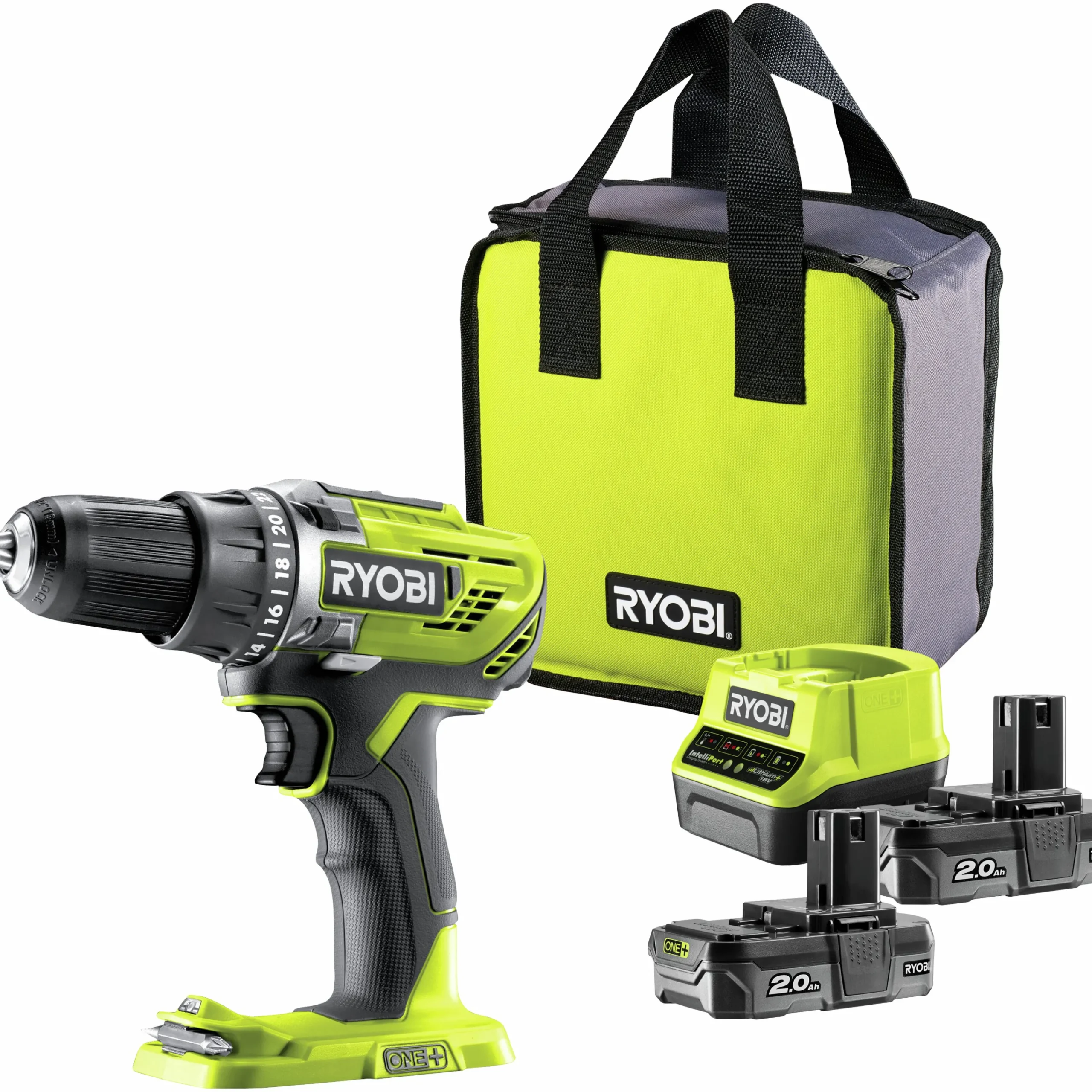 Borrskruvdragare ONE+ R18DD3-220S Kit 18V>Ryobi Hot