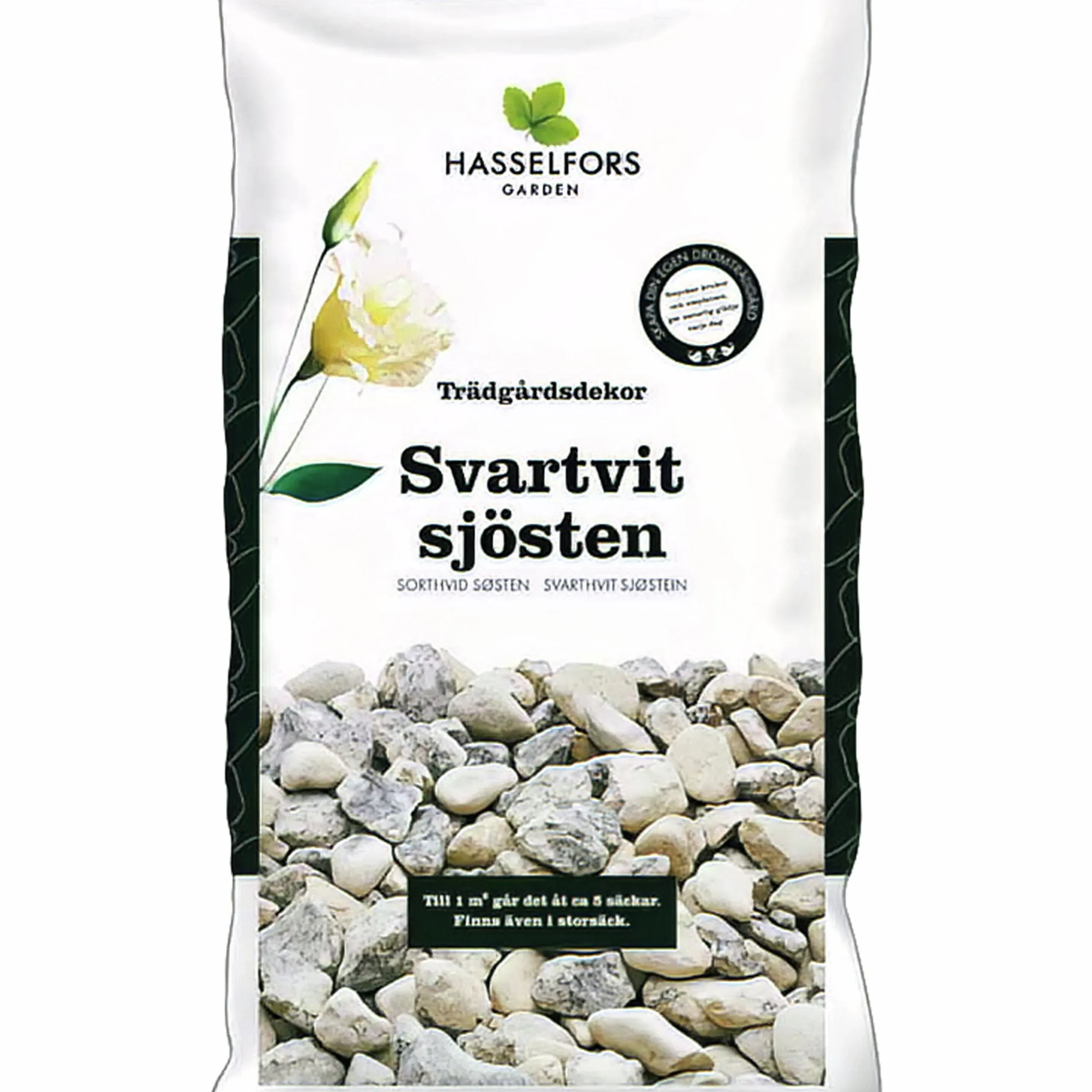 Dekorsten Hasselfors Svartvit sjösten 15kg>Hasselfors Garden