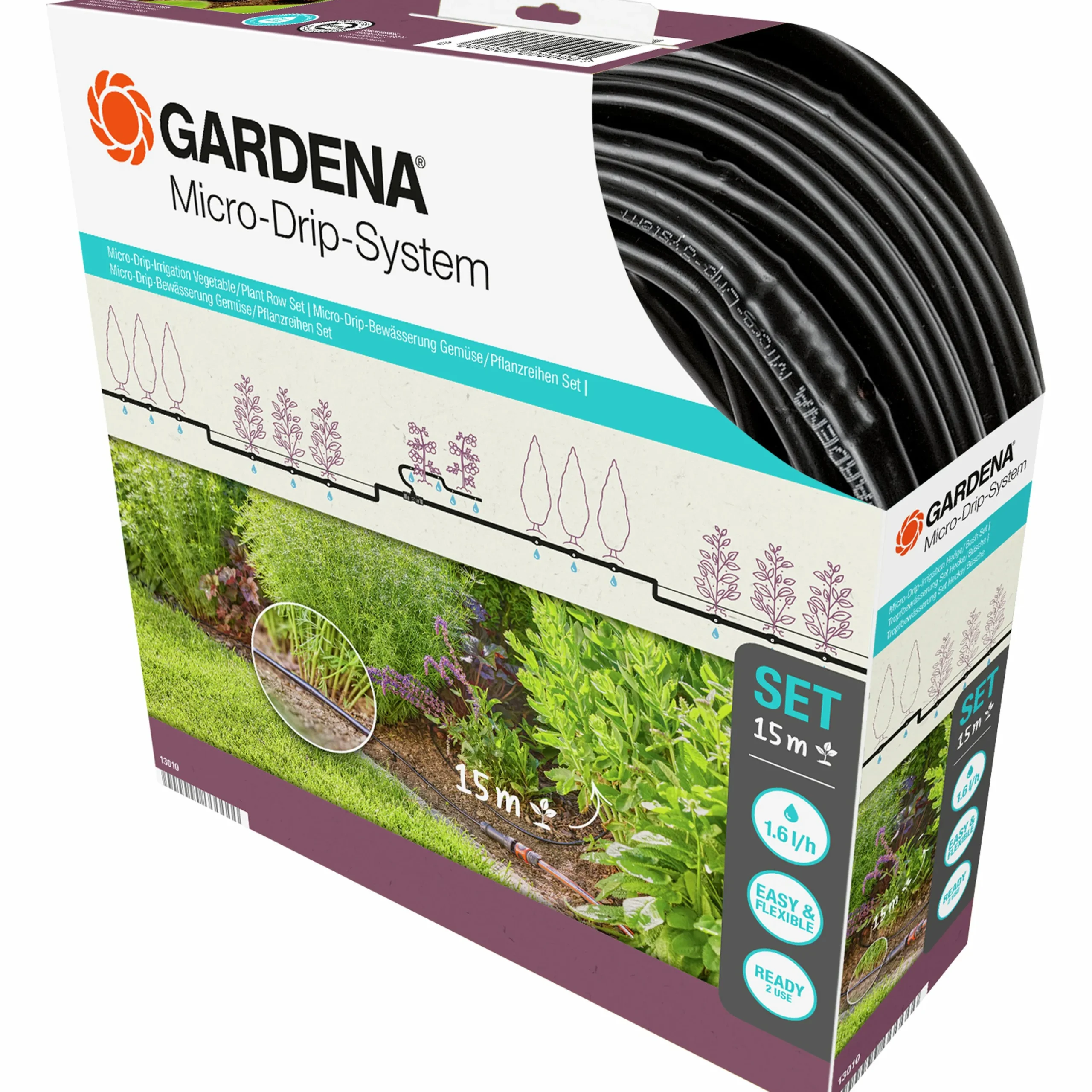 Droppbevattning MicroDrip Startset Plantrader 15m>Gardena Sale