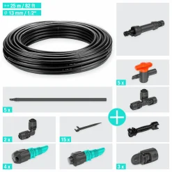 Droppbevattning MicroDrip Rabatt & Trädgård Startset><noscript><img width=