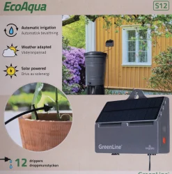 Droppbevattningssystem EcoAqua S12 Solcell 12 munstycken><noscript><img width=