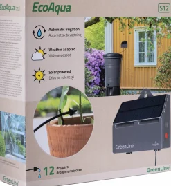 Droppbevattningssystem EcoAqua S12 Solcell 12 munstycken><noscript><img width=