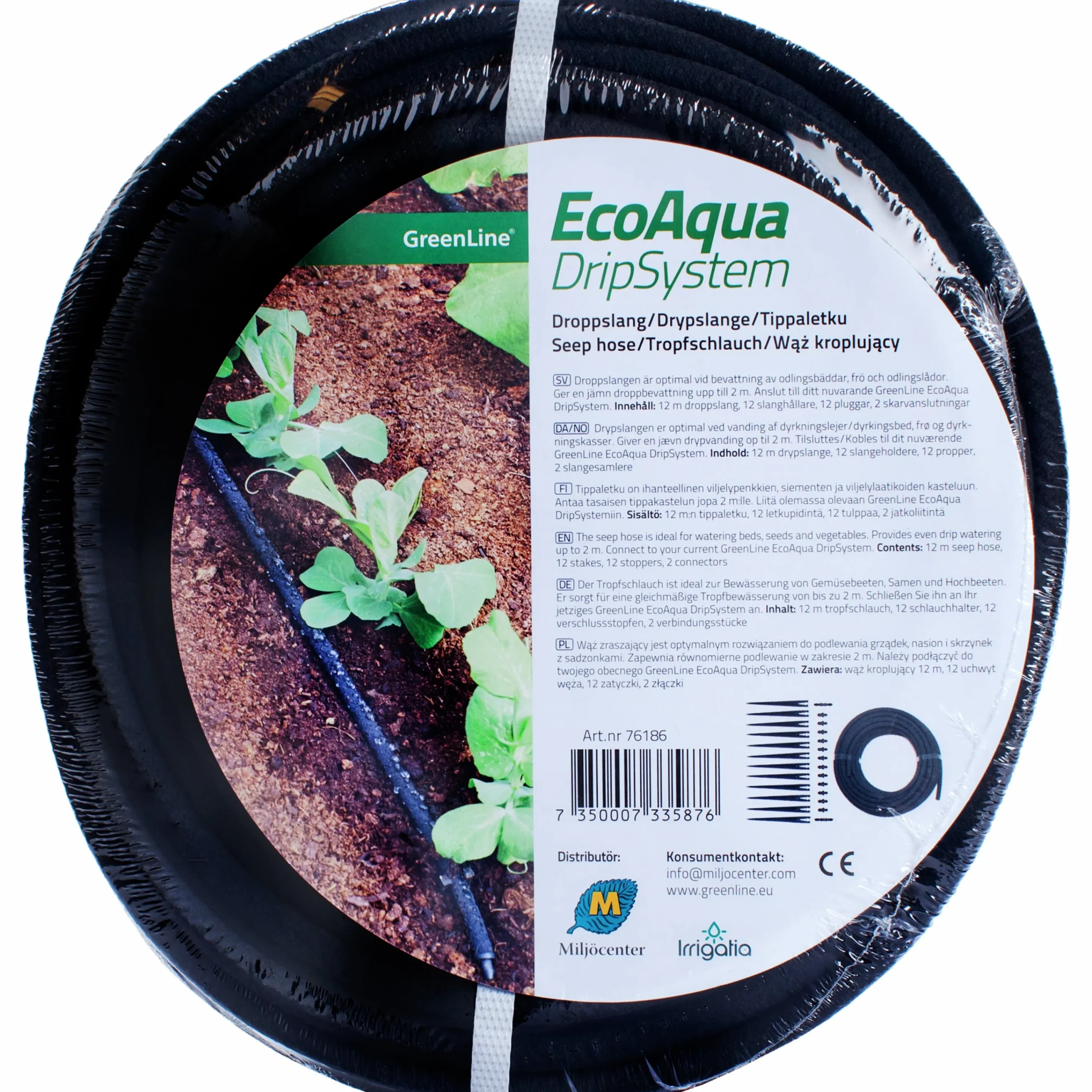 Droppslang till EcoAqua DripSystem 12m>GreenLine