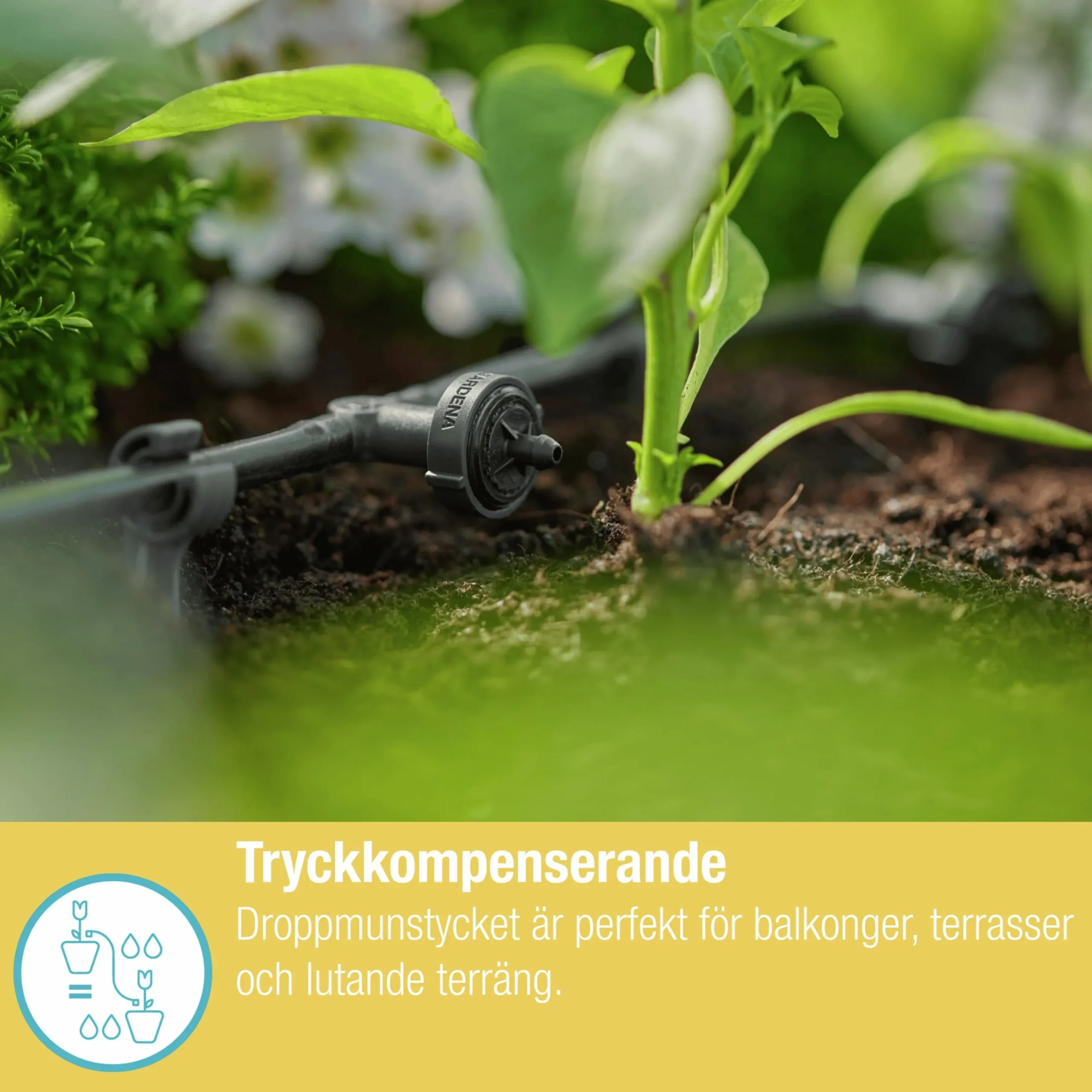 Droppspridare Inline Tryckreglerande 2 l/h 10-p>Gardena Clearance