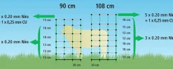 Elstängselnät TitanNet får 108cm 50m>AKO Online