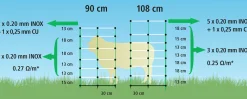 Elstängselnät TitanNet får 90cm 50m>AKO Sale