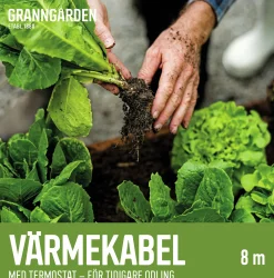 Elvärmekabel med termostat Grön 8+2m>EVP Discount