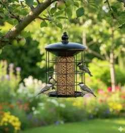 Fågelmatare Protect Nötter Svart 29cm 500ml>Nelson Garden Hot