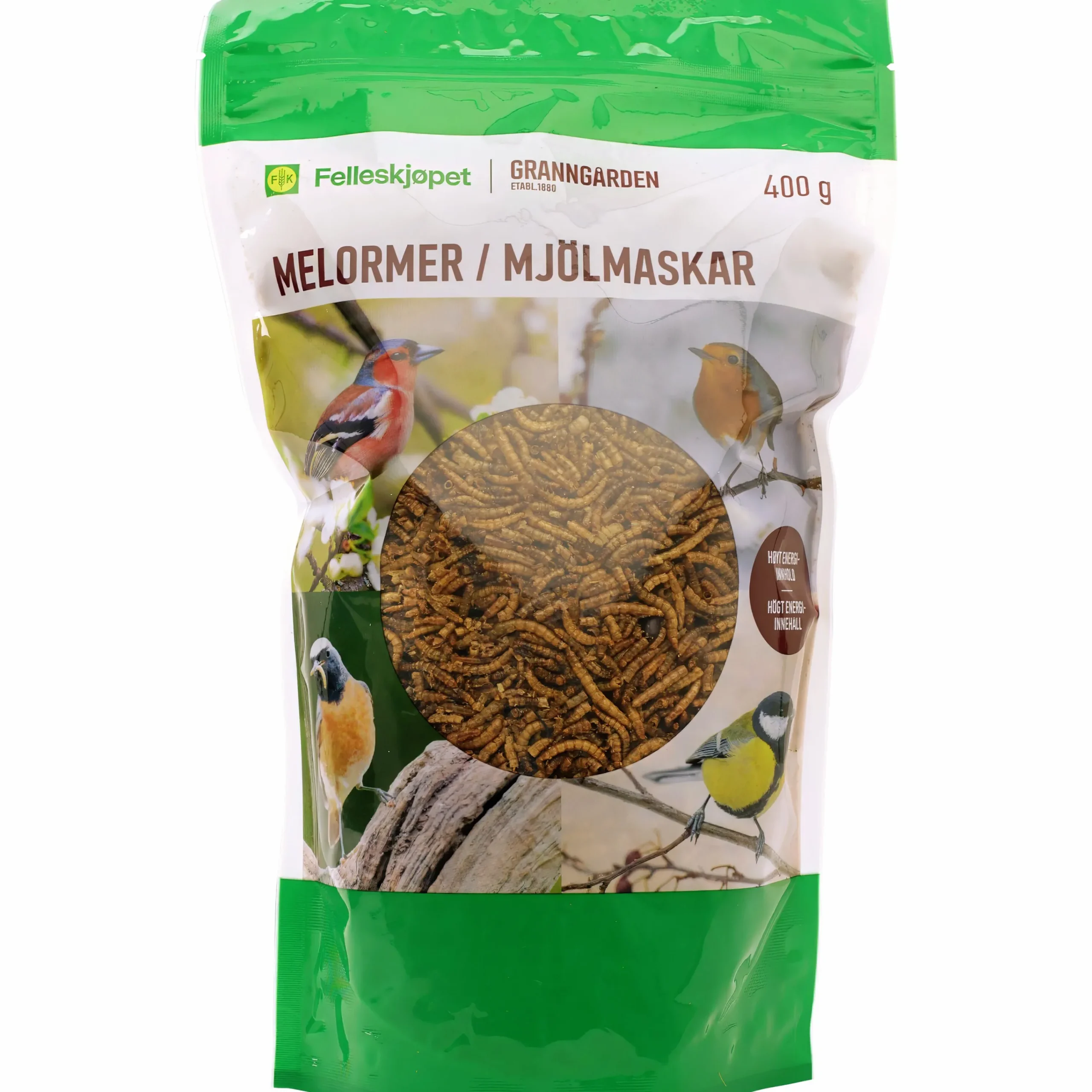 Fågelmat Mjölmaskar 400g>Granngården Best