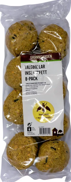 Fågelmat Talgbollar Insektsfett 640g 8-p>Granngården Outlet