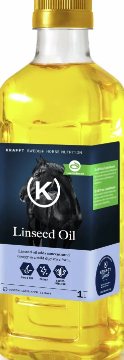 Fodertillskott Linfröolja 1L>Krafft Online