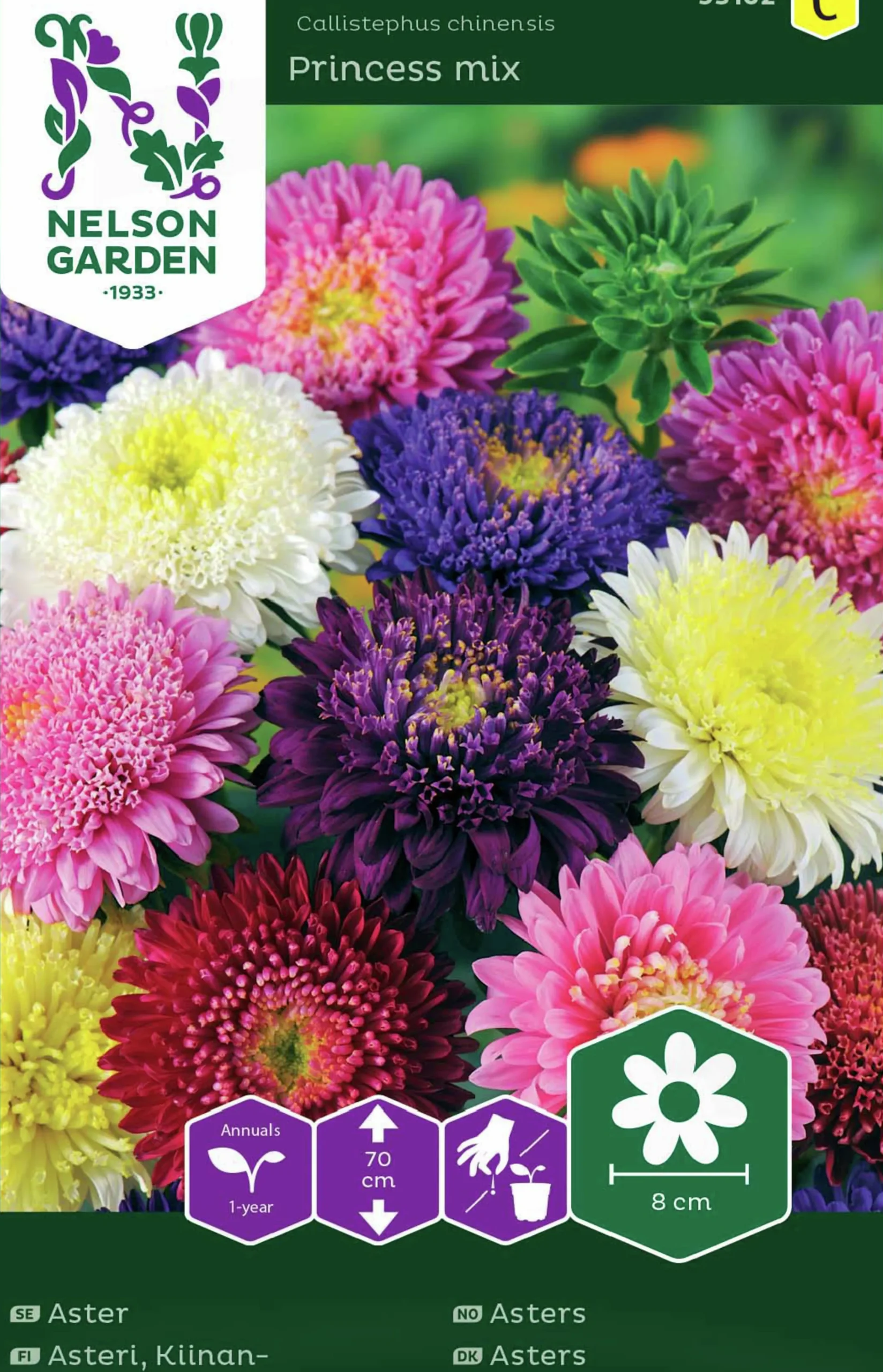 Fröer Aster Princess Blandade färger>Nelson Garden Discount