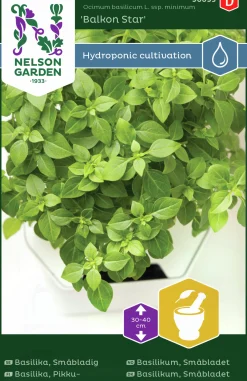 Fröer Basilika Balkan Star Småblad Hydroponisk>Nelson Garden Discount