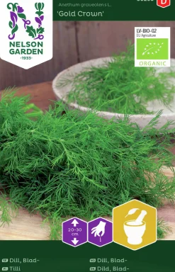 Fröer Bladdill Gold Crown Organic>Nelson Garden Outlet