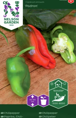 Fröer Chilipeppar Padron>Nelson Garden Sale