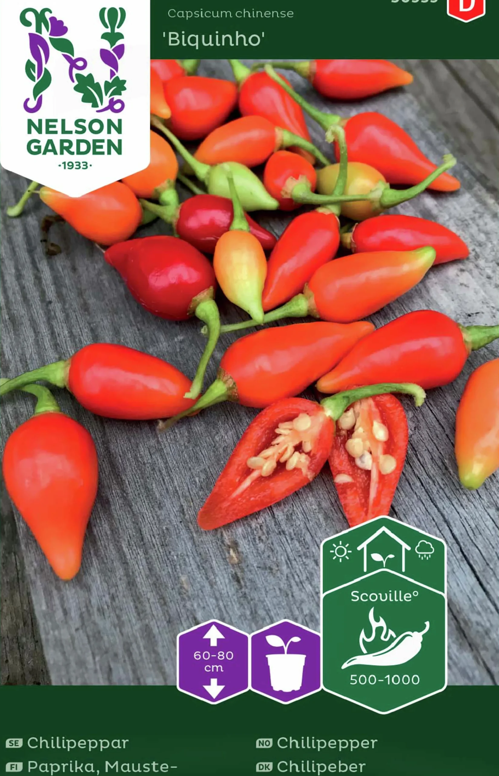 Fröer Chilipeppar Biquinho>Nelson Garden New