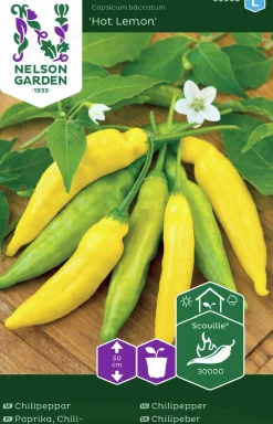 Fröer Chilipeppar Hot Lemon>Nelson Garden Sale