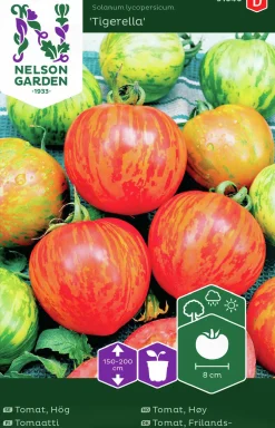 Fröer Frilandstomat Tigerella>Nelson Garden Sale