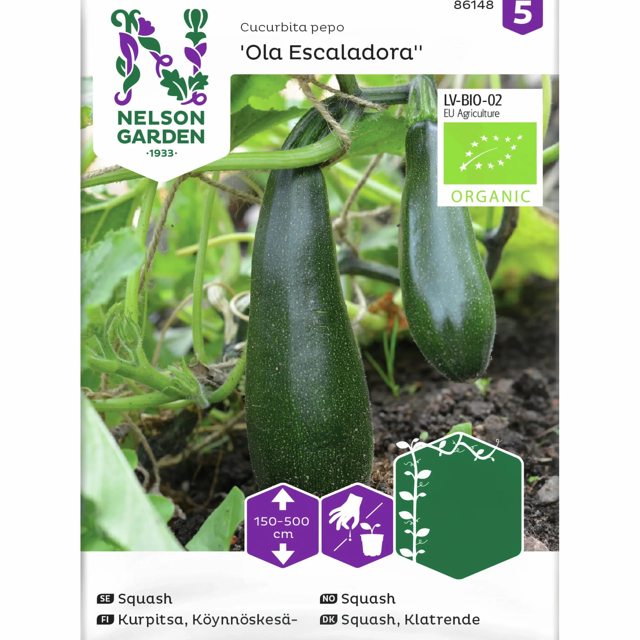 Fröer Klängsquash Ola Escaladora Organic>Nelson Garden Discount
