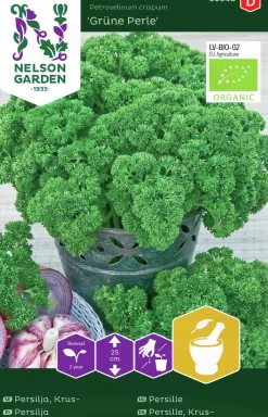 Fröer Krusbladig Persilja Grüne Perle Organic>Nelson Garden Sale