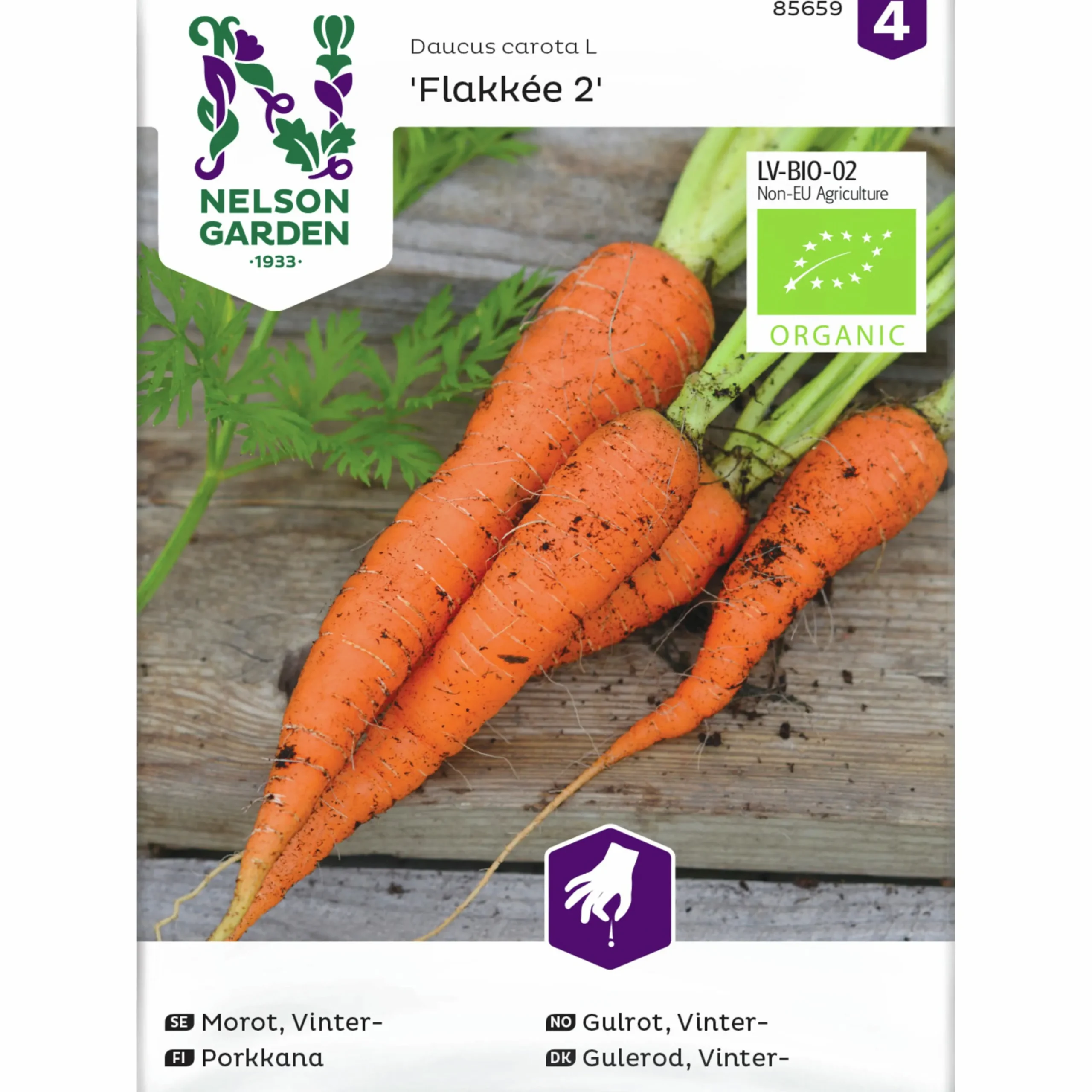 Fröer Morot Höst/Vinter Flakée 2 Organic>Nelson Garden Sale
