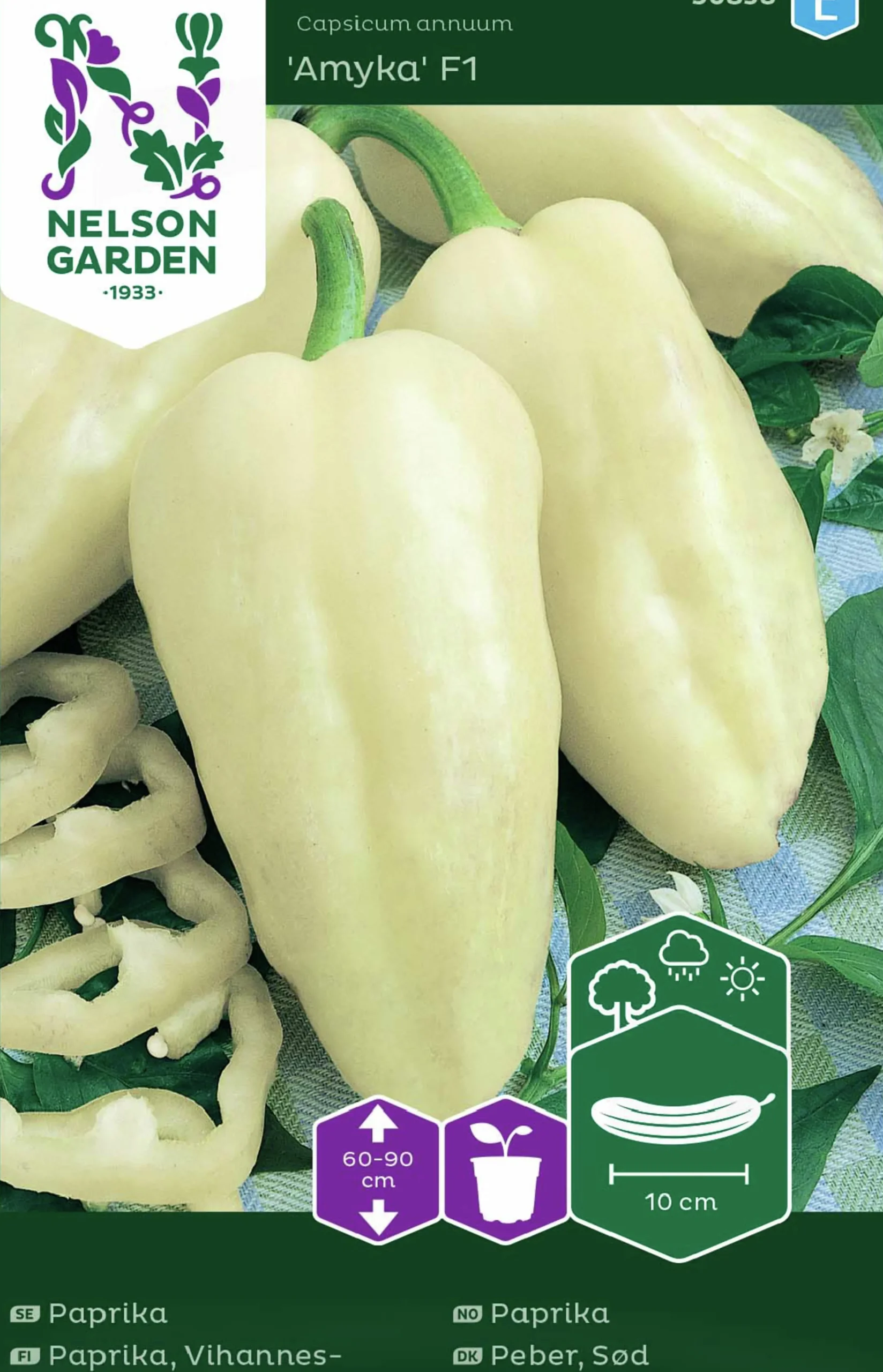 Fröer Paprika Amyka F1 Vit>Nelson Garden Discount
