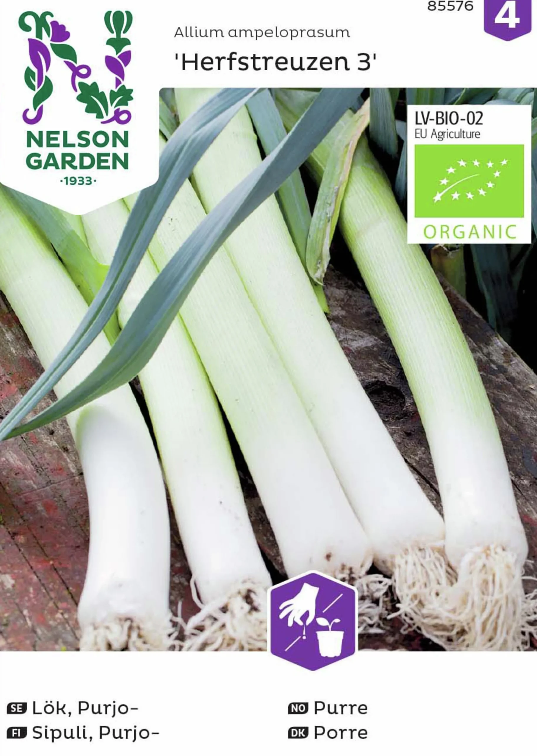 Fröer Purjolök Herfstreuzen 3>Nelson Garden Sale