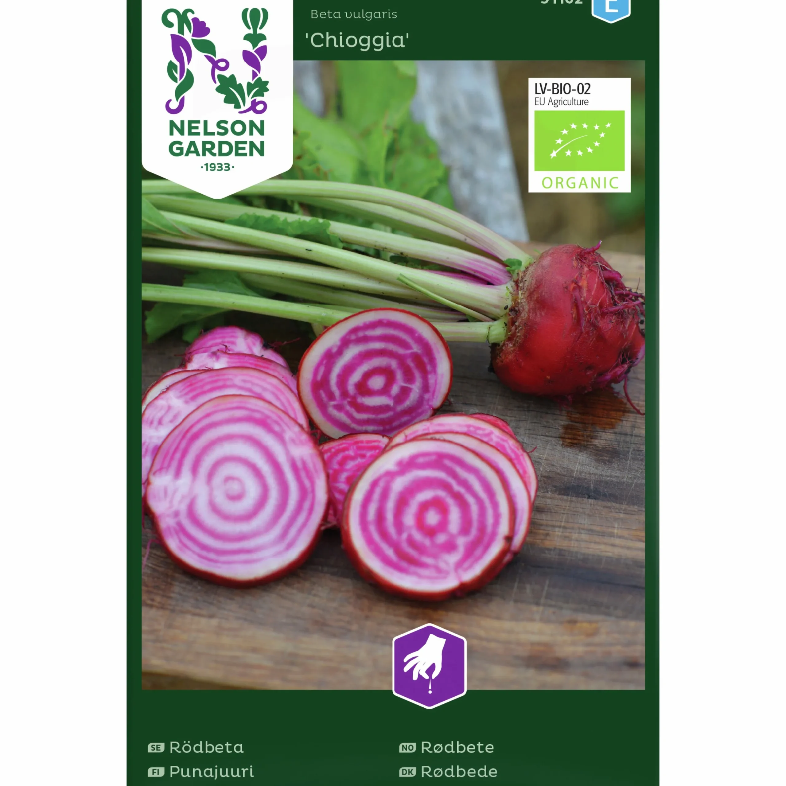 Fröer Rödbeta Chioggia Organic>Nelson Garden Hot