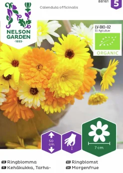 Fröer Ringblomma Organic Mix färg>Nelson Garden New