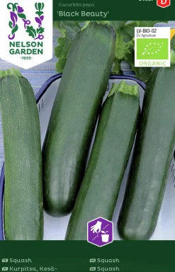 Fröer Squash Black Beauty Organic>Nelson Garden Clearance