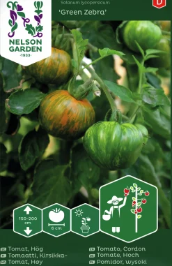 Fröer Tomat Green Zebra Hög>Nelson Garden Hot