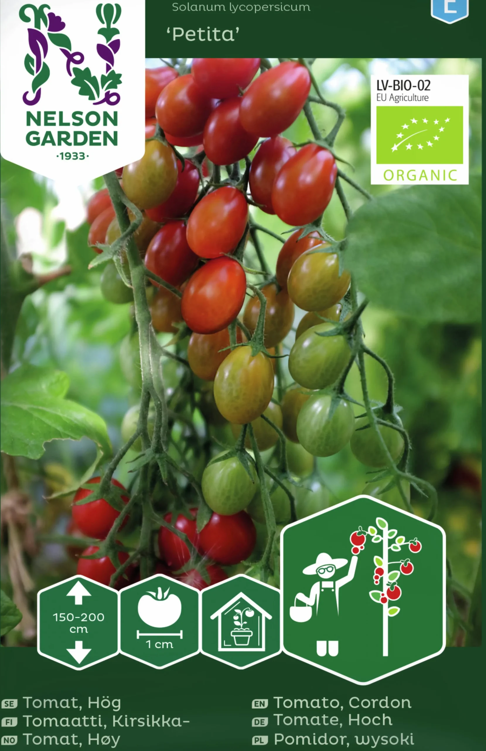 Fröer Vinbärstomat Petita Hög Organic>Nelson Garden Clearance
