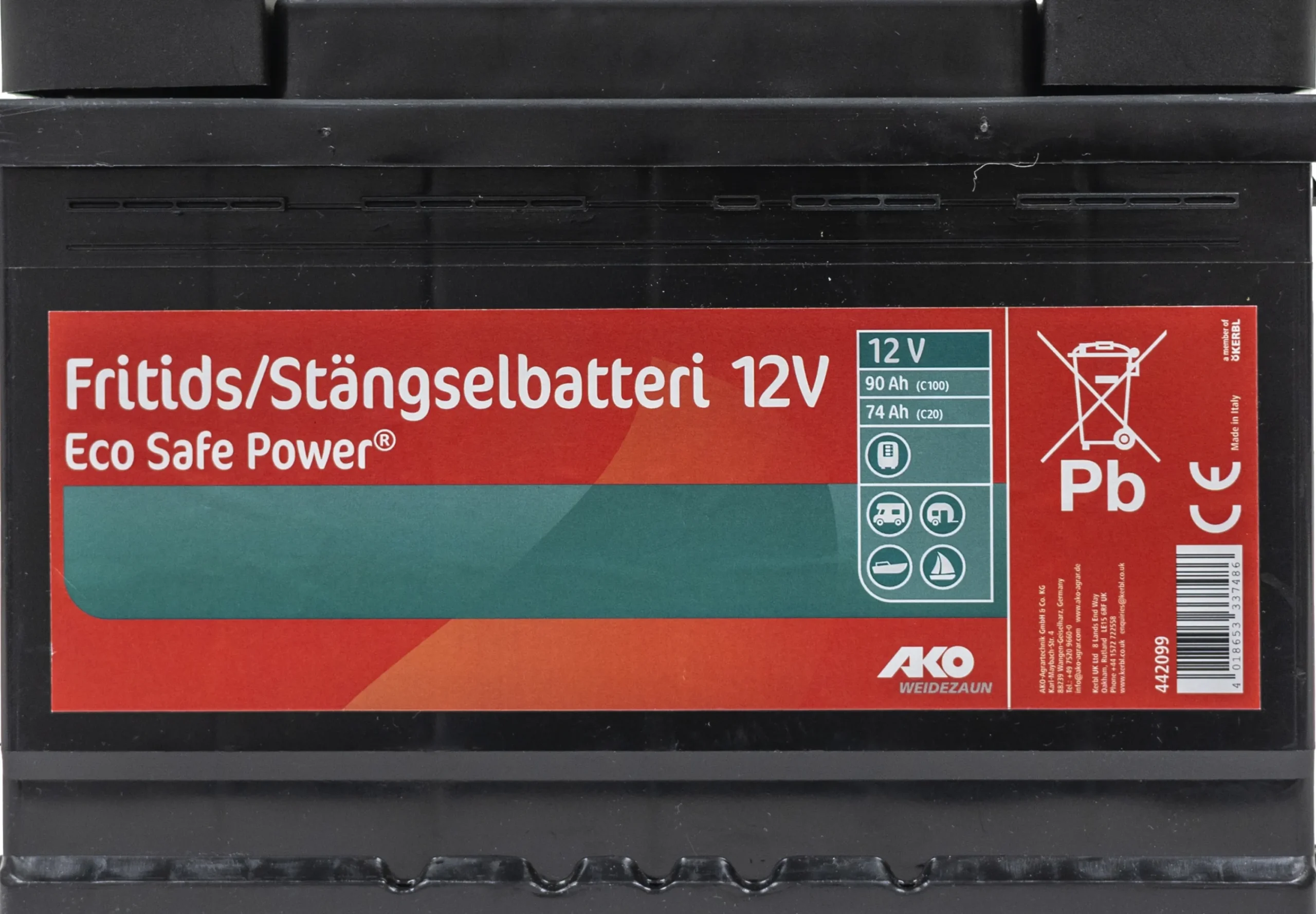 Fritids-/Stängselbatteri 12V>AKO