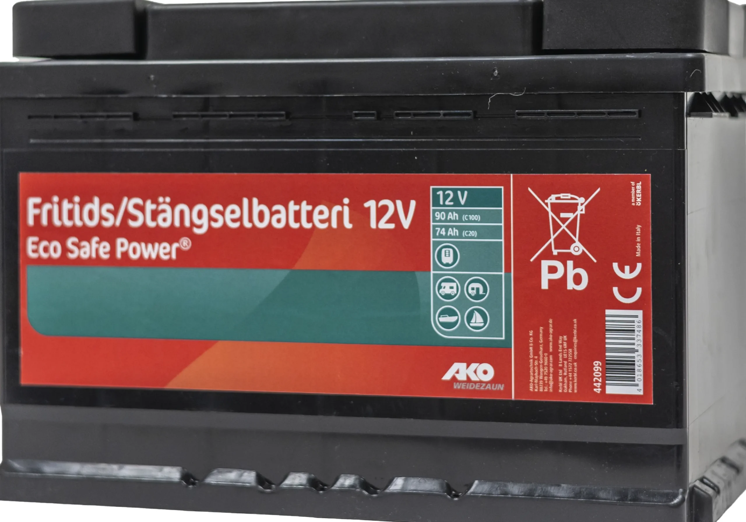 Fritids-/Stängselbatteri 12V>AKO