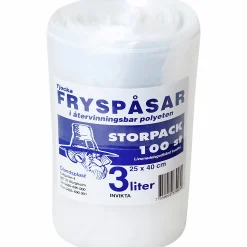 Fryspåsar sidoinvikta 3L 25x40cm 100-p><noscript><img width=