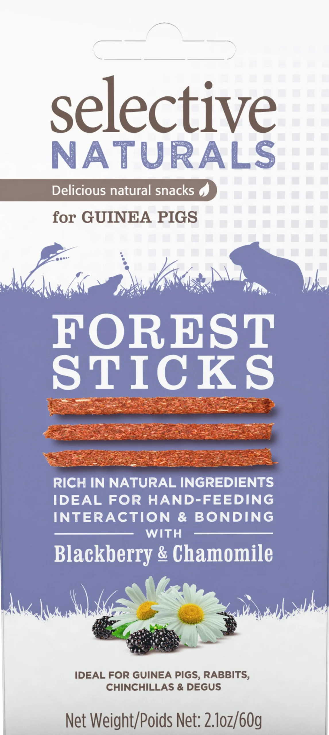 Gnagargodis Forest Sticks Björnbär/Kamomill 60g>Selective Best