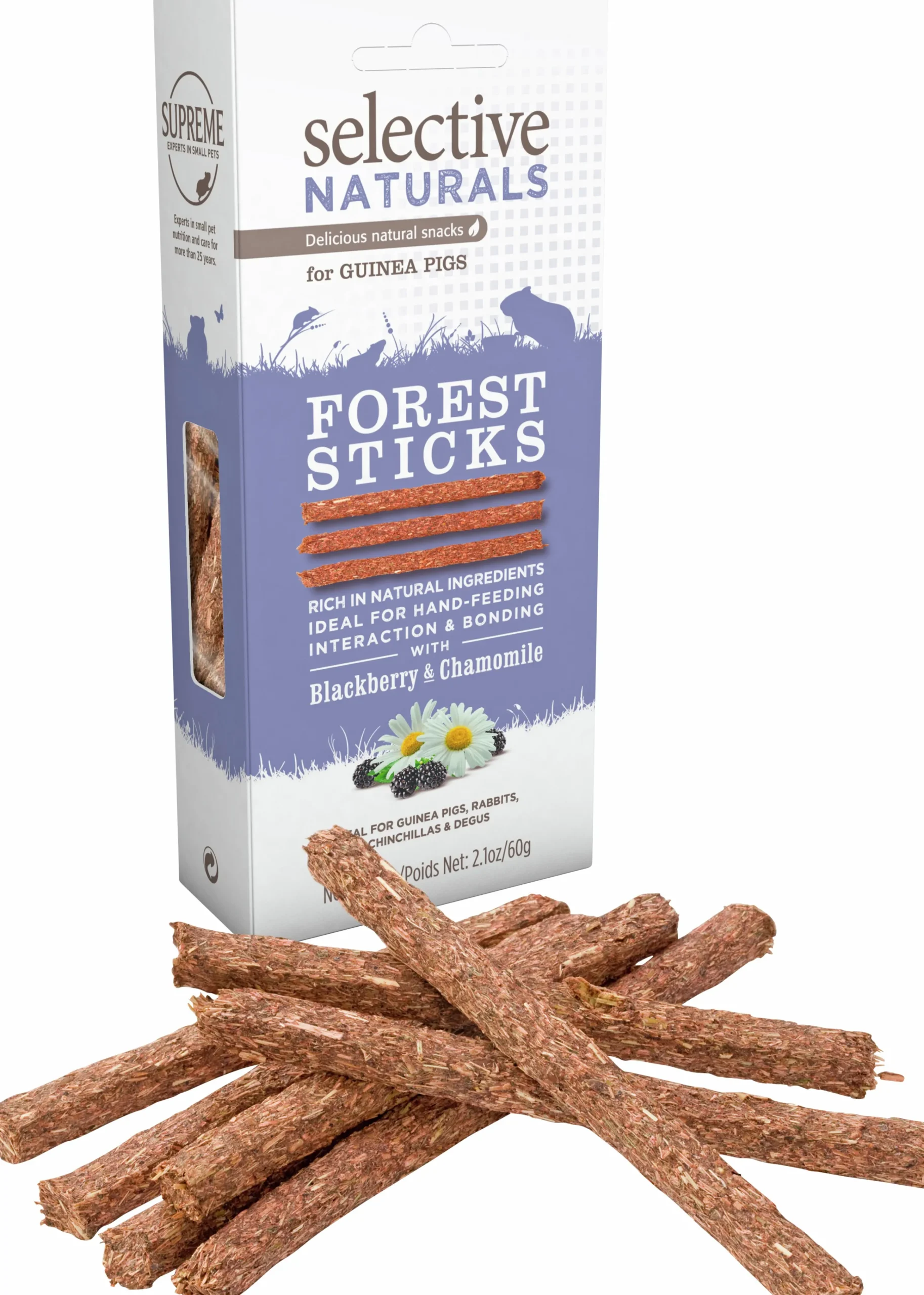 Gnagargodis Forest Sticks Björnbär/Kamomill 60g>Selective Best