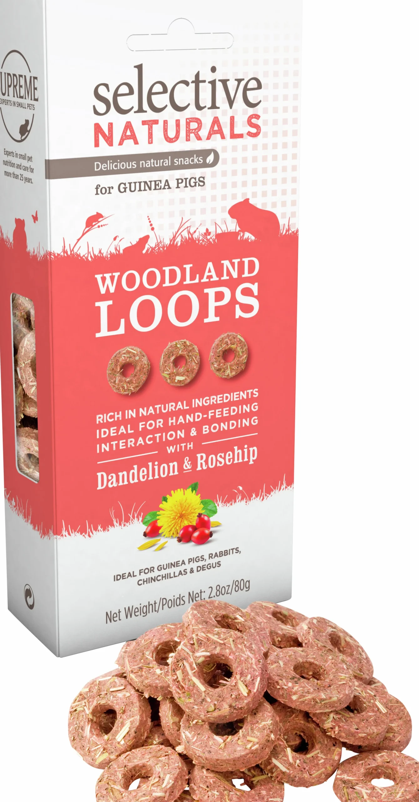 Gnagargodis Woodland Loops Maskros/Nypon 80g>Selective New