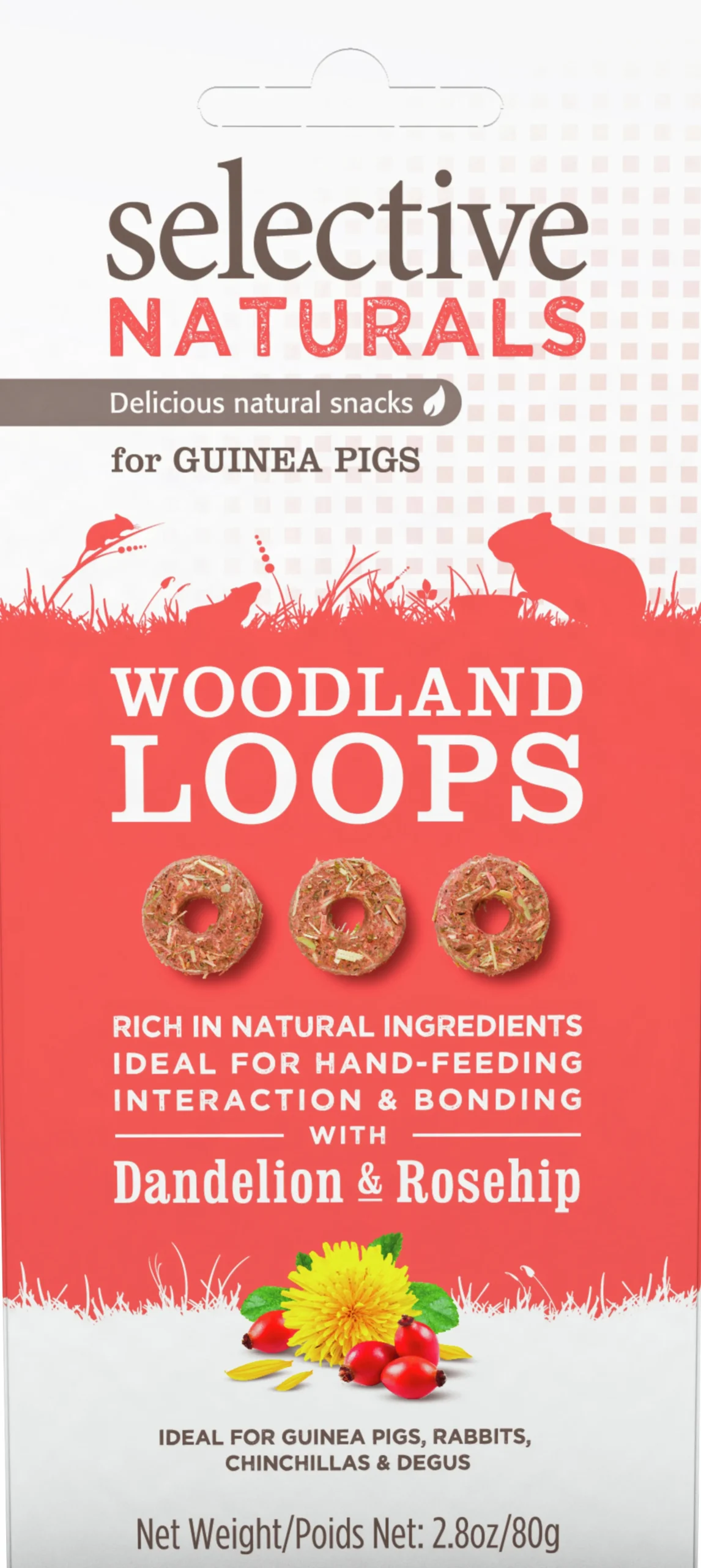 Gnagargodis Woodland Loops Maskros/Nypon 80g>Selective New