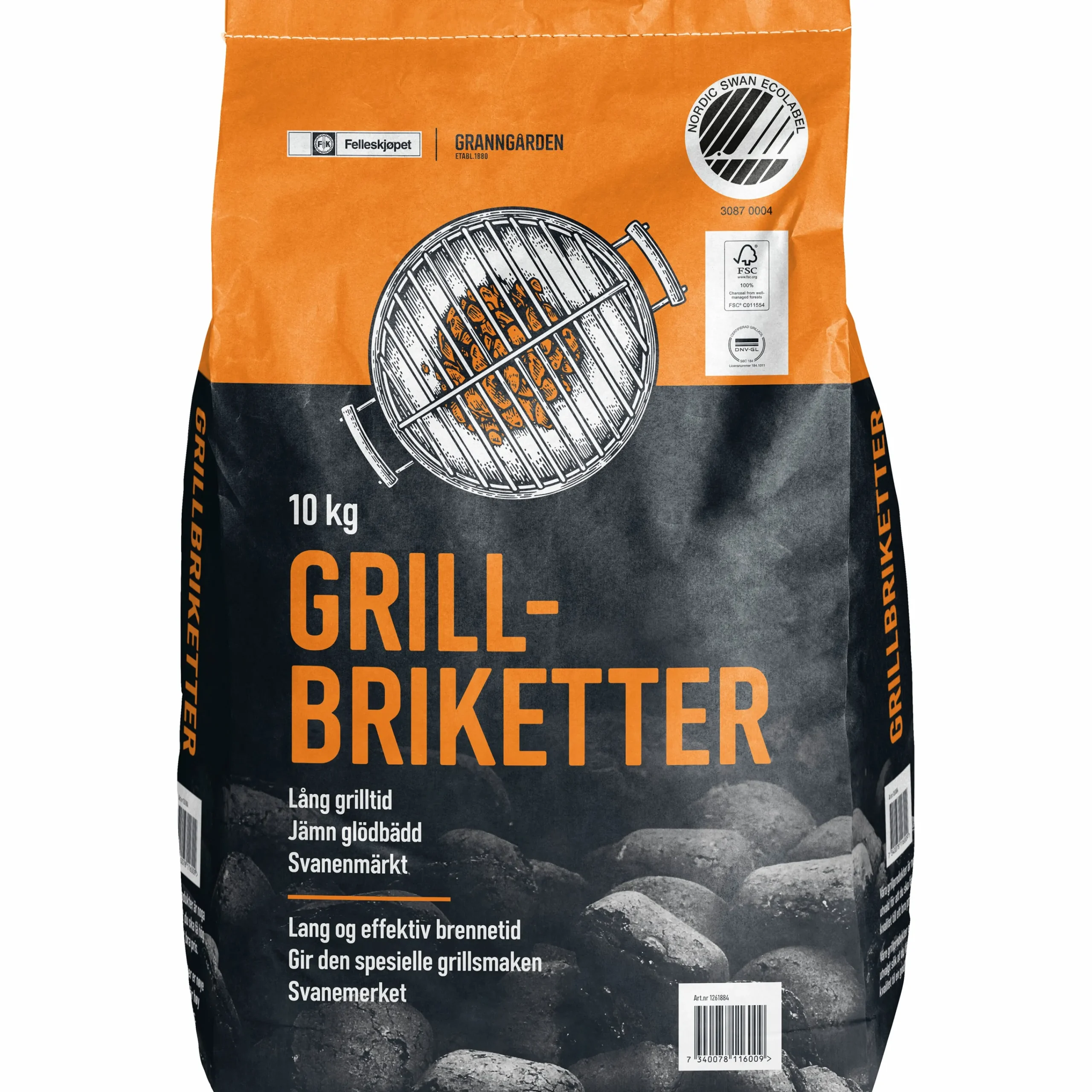 Grillbriketter Svanenmärkt 10kg>Granngården