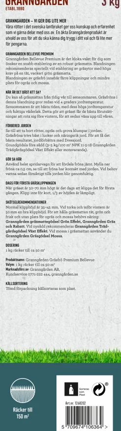 Gräsfrö Premium 3kg>Granngården Hot
