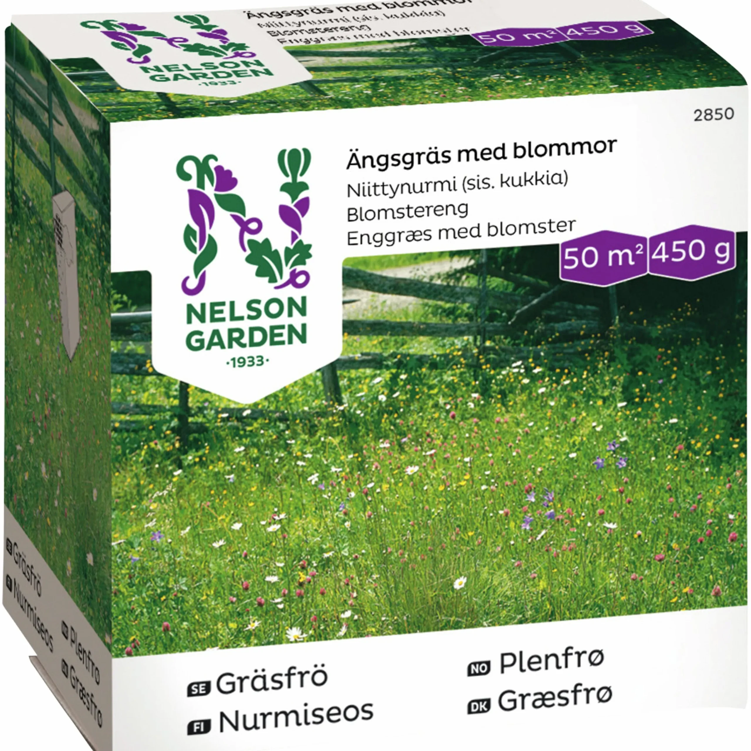 Gräsfrö Ängsgräs med blommor 450g>Nelson Garden Clearance