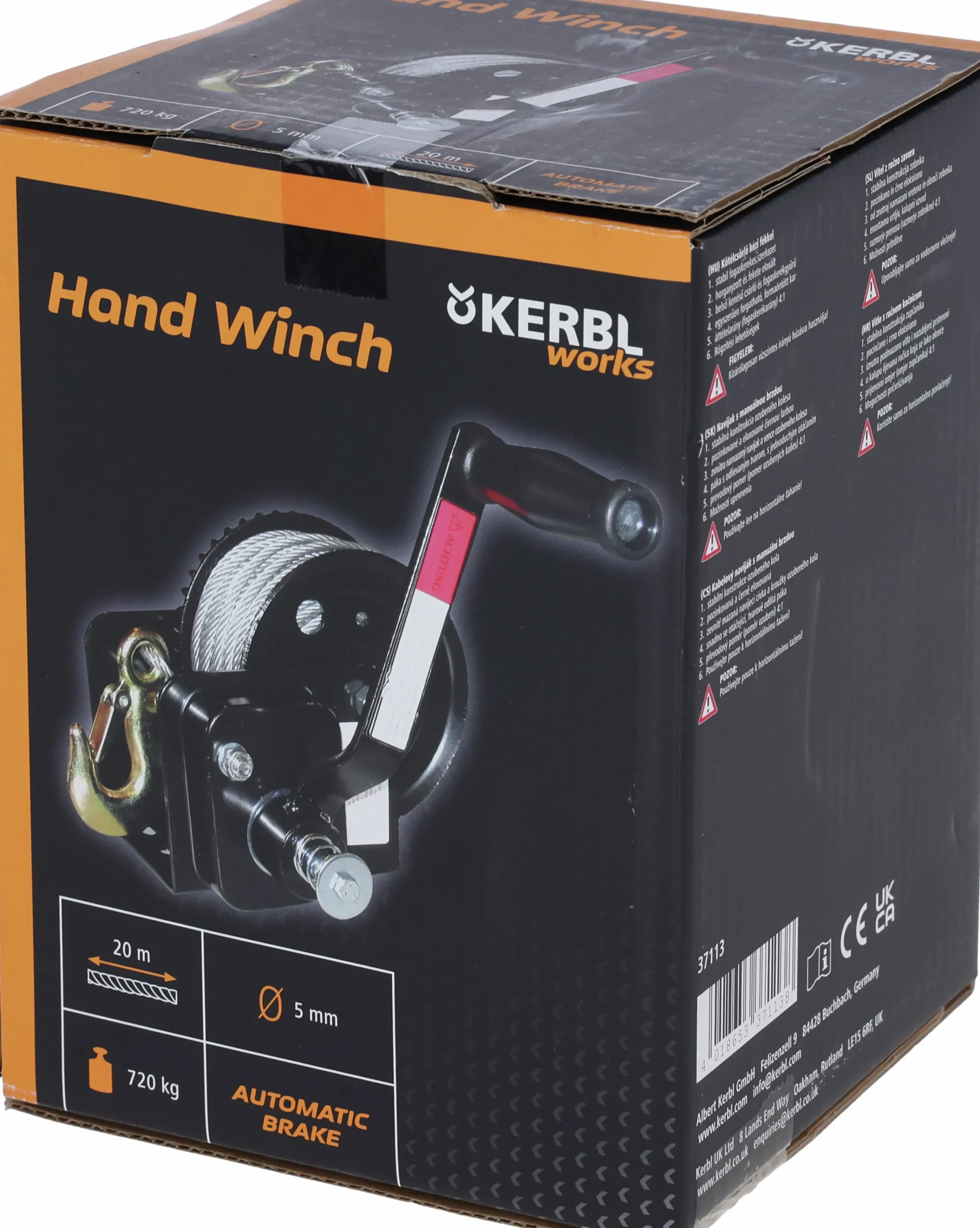 Handvinsch galvaniserad 20m 727kg>Kerbl Hot