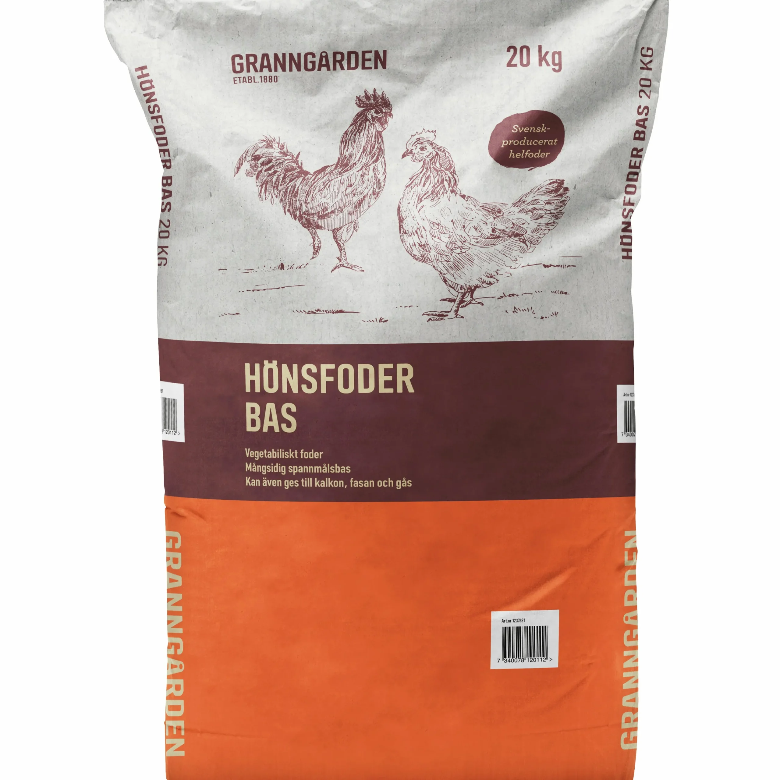 Hönsfoder Bas Pellets 20kg>Granngården Discount