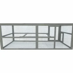 Hönsgård Viola Trä inkl. nätad botten Grå 203x97x73cm>Willab Clearance