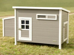 Hönshus Eco Barney Grå/Vit 137x73x83cm>Kerbl Clearance