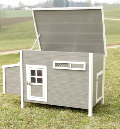 Hönshus Eco Barney Grå/Vit 137x73x83cm><noscript><img width=